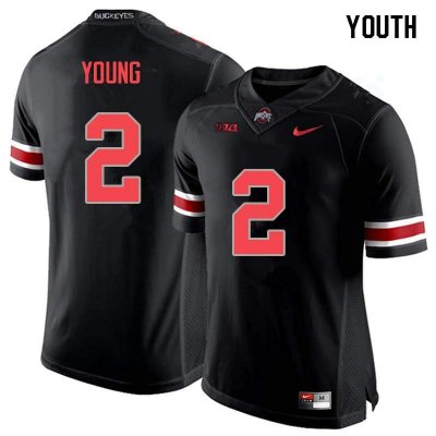 NCAA Ohio State Buckeyes Youth #2 Chase Young Blackout Nike Football College Jersey DME1845DZ